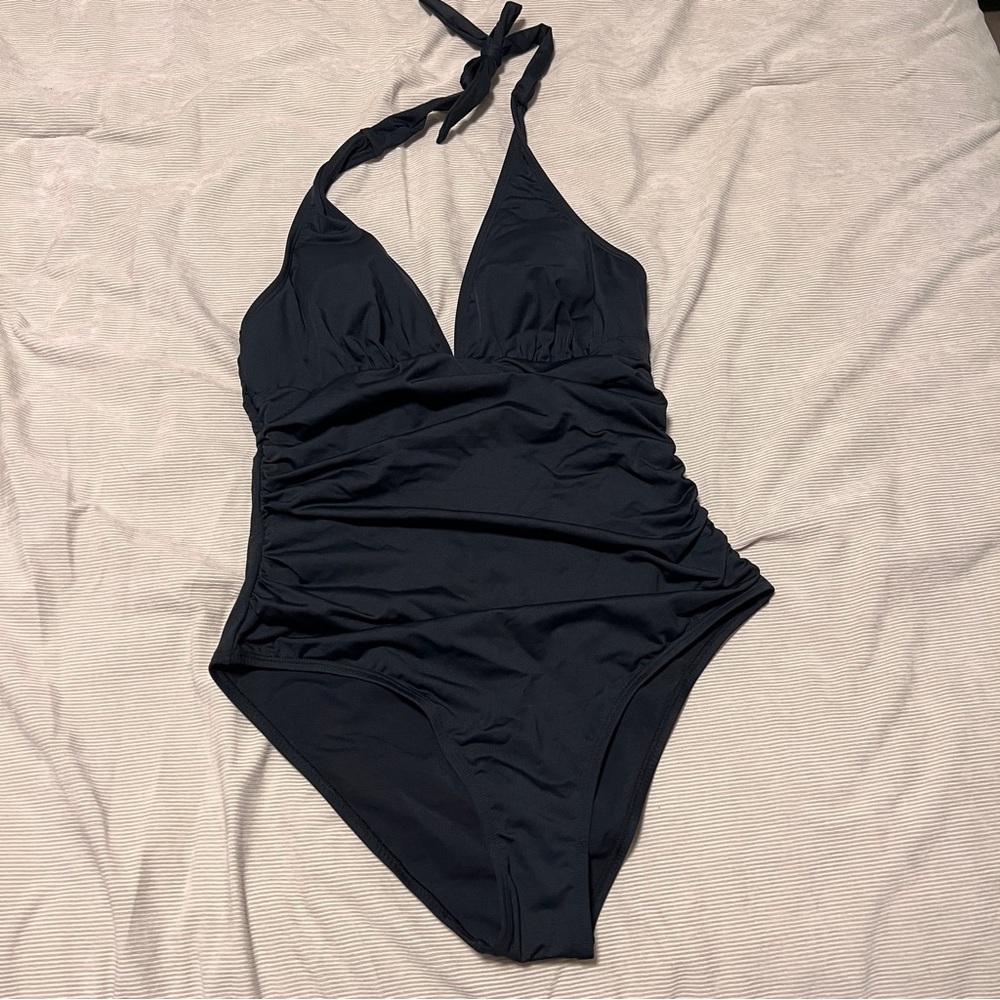 Cupshe Black Halter One-Piece Swimsuit
